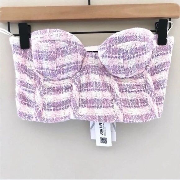 ZARA plaid bustier corset top NWT - Picture 2 of 2